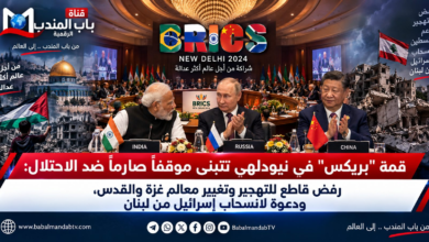 قناة باب المندب الرقمية: قمة "بريكس" في نيودلهي تتبنى موقفاً صارماً ضد الاحتلال: رفض قاطع للتهجير وتغيير معالم غزة والقدس، ودعوة لانسحاب إسرائيل من لبنان