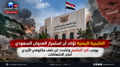 قناة باب المندب الرقمية: الخارجية اليمنية تؤكد أن استمرار العدوان السعودي يوجب الرد الحاسم وتشدد: لن نقف مكتوفي الأيدي أمام الانتهاكات