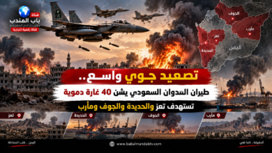 قناة باب المندب الرقمية: تصعيد جوي واسع.. طيران العدوان السعودي يشن 40 غارة دموية تستهدف تعز والحديدة والجوف ومأرب