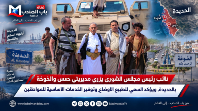 قناة باب المندب الرقمية: نائب رئيس مجلس الشورى يزري مديريتي حيس والخوخة بالحديدة، ويؤكد السعي لتطبيع الأوضاع وتوفير الخدمات الأساسية للمواطنين