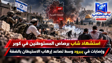 قناة باب المندب الرقمية: استشهاد شاب برصاص المستوطنين في كوبر وإصابات في يبرود وسط تصاعد إرهاب الاستيطان بالضفة