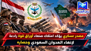 قناة باب المندب الرقمية: مصدر عسكري يؤكد امتلاك صنعاء أوراق قوة رادعة لإنهاء العدوان السعودي وحصاره