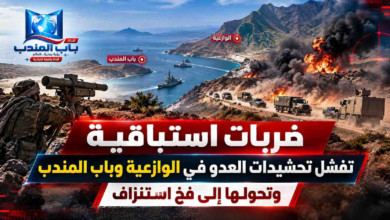 قناة باب المندب الرقمية: ضربات استباقية تفشل تحشيدات العدو في الوازعية وباب المندب وتحولها إلى فخ استنزاف