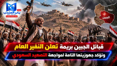 قناة باب المندب الرقمية: قبائل الجبين بريمة تعلن النفير العام وتؤكد جهوزيتها التامة لمواجهة التصعيد السعودي