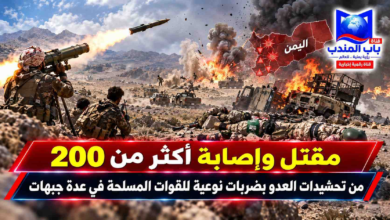 قناة باب المندب الرقمية: مقتل وإصابة أكثر من 200 من تحشيدات العدو بضربات نوعية للقوات المسلحة في عدة جبهات
